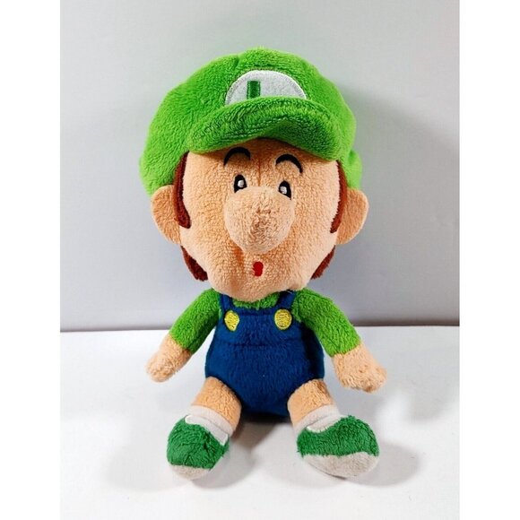 World of Nintendo 2015 Jakks Pacific Plush Baby Luigi 6"  Super Mario Bros Toy - Picture 1 of 3